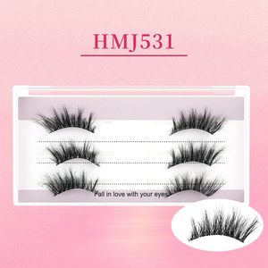 <span class=keywords><strong>Faux</strong></span> <span class=keywords><strong>cils</strong></span> volumineux dramatiques, <span class=keywords><strong>cils</strong></span> demi-<span class=keywords><strong>cils</strong></span> à presser doux, application rapide, imperméables, autocollants - Product Image 6