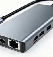 Station d'accueil USB-C SUBOSEN 14 ports, triple écran 4K60Hz pour DP 2.0, USB 3.1 100W PD 10Gbps, Ethernet Gigabit, SD/MicroSD