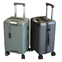 Valise rigide PC 20 22 24 26 pouces, ensemble de bagages à roulettes avec serrure à combinaison TSA, chariot en aluminium, double roues, logo personnalisé OEM