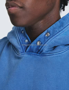 Sweat à capuche surdimensionné pour homme, design personnalisé, haute qualité, uni, effet vintage, délavé à l'acide, effet soleil, avec détails en cuivre vieilli - Product Image 3