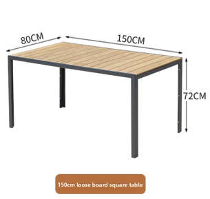 Plastic Wood Square Table 2