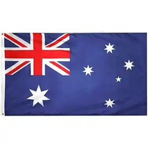 ธงประจำชาติออสเตรเลียธง3X5ฟุตธงประเทศออสเตรเลียพิมพ์ลายโพลีเอสเตอร์