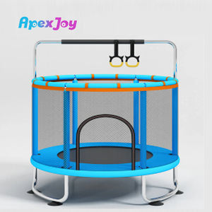 Trampolín Interior y Exterior para Niños, Cama Elástica Segura con Red de Seguridad y Aro de Baloncesto, Equipo de Juego para Niños y Niñas en Oferta para Diversión Familiar - Product Image 1