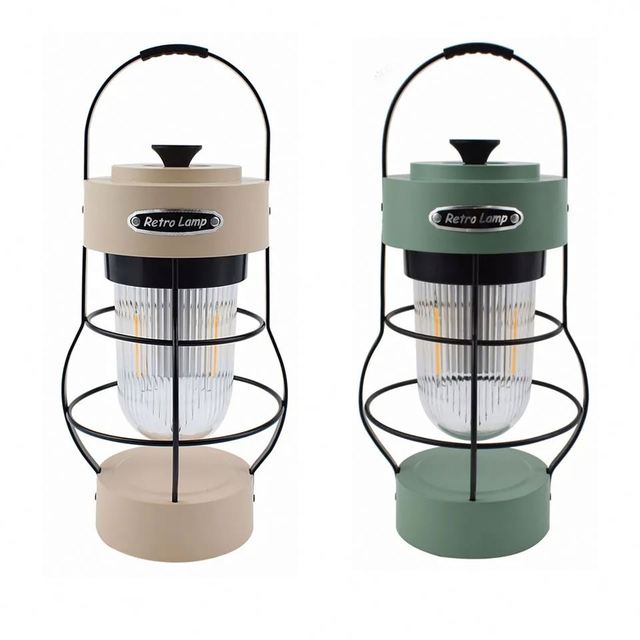 Portable New Rechargeable Emergency Retro Camping Lamp Camp Tent Lantern Vintage LED Outdoor Camping Lights