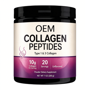Collagène en poudre de type 1 et 3 en gros, OEM, GMP, protéines de collagène pour la peau, les cheveux, les ongles et les articulations, 200g - Product Image 1