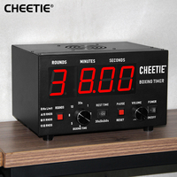 Minuteur de boxe CHEETIE avec horloge murale, alarme sonore puissante, LED, intervalle, durable pour la boxe, le MMA, les arts martiaux, les entraînements en salle de sport