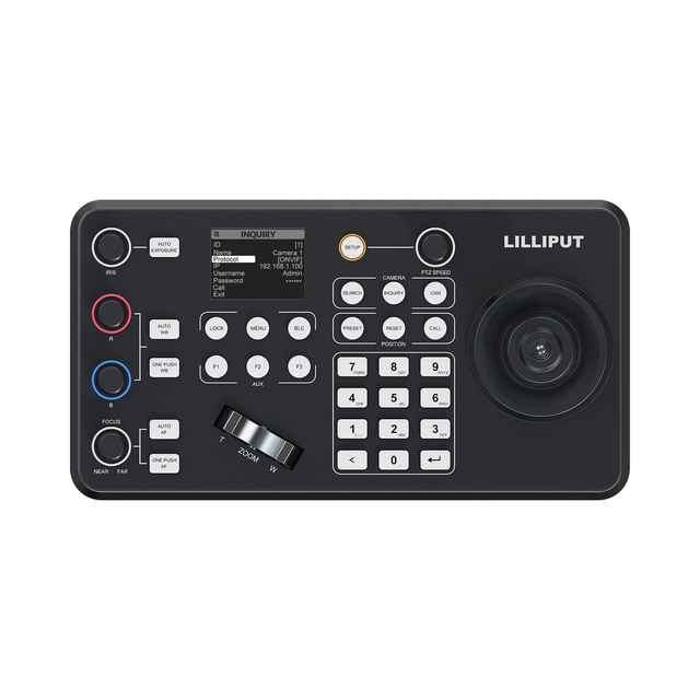 LILLIPUT Video Conference Controller PELCO-D/P/VISCA PTZ Joystick Keyboard Controller for Sony Video System Camera LCD Display