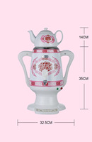 Turquie grand commerce Style classique Antique eau thé russe Samovar ensemble dinde thé bouilloire grand Samovar théière avec robinet