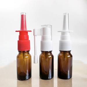Flacon pulvérisateur nasal en verre ambré transparent de 30/50 ml (1 oz) avec collier en PP pour les gouttes oculaires, l'infusion, l'argent colloïdal, le sel physiologique, vente chaude - Product Image 4