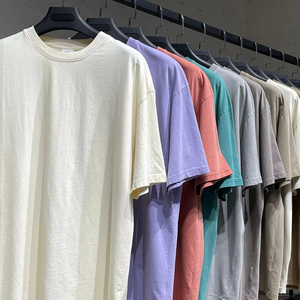 เสื้อยืดสตรีทแวร์สไตล์เรโทรแบบวินเทจสีขาวล้างสี รุ่นเบสิค โอเวอร์ไซส์ แขนสั้น - Product Image 2