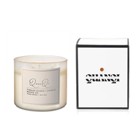 Bougie parfumée à la soja de luxe avec logo personnalisé, disponible en plusieurs tailles (6/8/10 oz) avec un coffret cadeau exquis pour la décoration de la maison