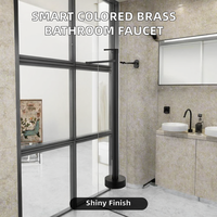 Robinet de douche mural moderne en laiton poli, finition chromée, avec douchette pluie et cascade, valve en céramique douce, idéal pour hôtel