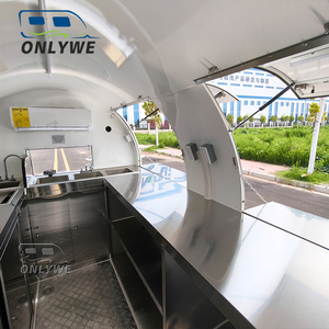 ONLYWE Remorque alimentaire mobile certifiée EU COC avec deux fenêtres de service et équipement de cuisine en acier inoxydable - Product Image 6