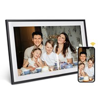 Marco de Fotos Digital Personalizado de 15.6 Pulgadas con Pantalla Táctil IPS FHD, WiFi, Reloj, Reproducción de Video, Música, Soporte para Tarjeta SD y USB