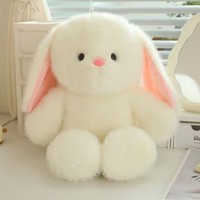Collection de peluches shaggy avec agneau, éléphant et renard arctique, jouets doux à poils longs et mignons pour étagère de chambre d'enfant