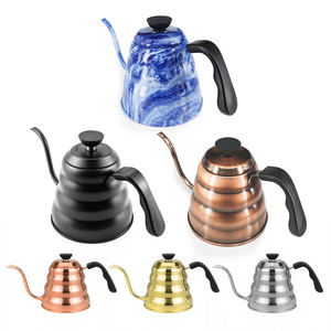 Bouilloire à café pour <span class=keywords><strong>barista</strong></span> en acier inoxydable SS304 de 1,2 <span class=keywords><strong>L</strong></span> avec bec col de cygne, pour préparation manuelle de café filtre, style antique - Product Image 3