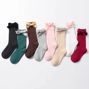 2019 Chine Bonne Qualité Rose Chaud Adolescent Chaussette Enfant Tricot Jeunes Filles Chaussettes Fille En Bas Nylon Tube