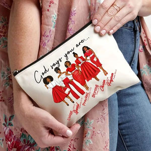 Bolsa de Cosméticos de Lona Cristiana para <span class=keywords><strong>Mujer</strong></span>, Bolsa de Maquillaje con Versículo Bíblico, Dios Dice que Eres Única, Especial y Preciosa, Bolso de Regalo de Fe - Product Image 4