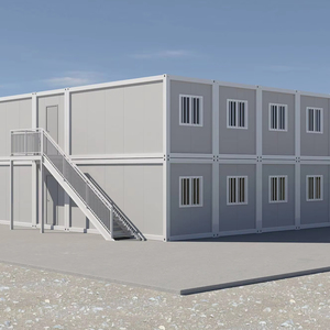 Toppre <span class=keywords><strong>บ้าน</strong></span>คอนเทนเนอร์สองชั้น<span class=keywords><strong>บ้าน</strong></span>ล้มลงโครงตู้คอนเทนเนอร์เหล็กไฟสำเร็จรูปอาคารสำนักงาน - Product Image 1