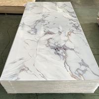 Nouveau design, panneau mural en PVC imperméable, feuille de marbre, revêtement UV, feuille de marbre avec ligne dorée, panneaux muraux décoratifs pour la décoration murale