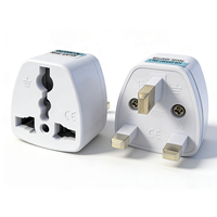 Adaptor Colokan Standar Inggris, Konverter Daya, Adaptor Stopkontak Perjalanan, Soket Universal Inggris, Soket Dinding Tembaga, Konversi untuk Wisata