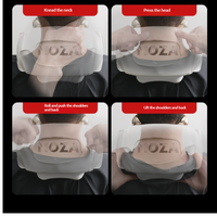 Masajeador de Cuello Moza con Calor, Masajeador Eléctrico Shiatsu de Tejido Profundo para Aliviar el Dolor de Cuello y Hombros, Portátil para Oficina, Viajes