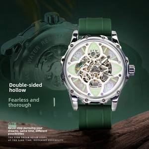Montre tendance à grand cadran étanche entièrement automatique pour hommes avec nouveau design de personnalité creux mécanique à personnaliser OEM ODM - Product Image 4