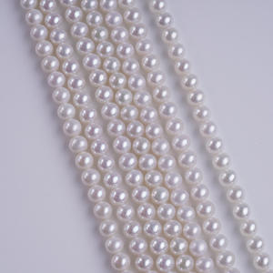 Zhuji Pearl 4-5mm White Natural Freshwater Keshi Pearls Round <b>Bead</b> String for DIY Semi-Finished Necklace <b>Bracelet</b> Material - Product Image 1