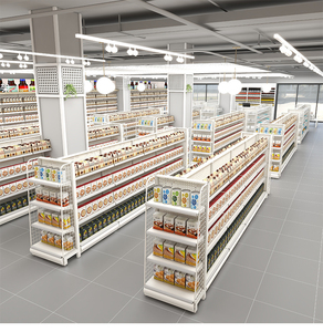 Estanterías Metálicas de Doble Cara para Supermercados, Farmacias y Tiendas de Abarrotes, de Acero Laminado en Frío, Ligeras, en Venta - Product Image 2