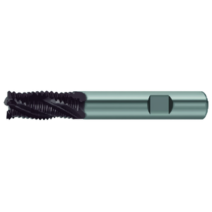 Fresa de extremo HSS-Co con recubrimiento TiAlN, helicoidal de 30 grados, 4 filos para desbaste con vástago Weldon - Product Image 2