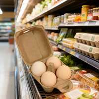 Carton à œufs en papier personnalisable 6/12/18/20 alvéoles, plateau à œufs en pulpe biodégradable, antichoc, recyclable, qualité alimentaire, logo personnalisé, pour volailles