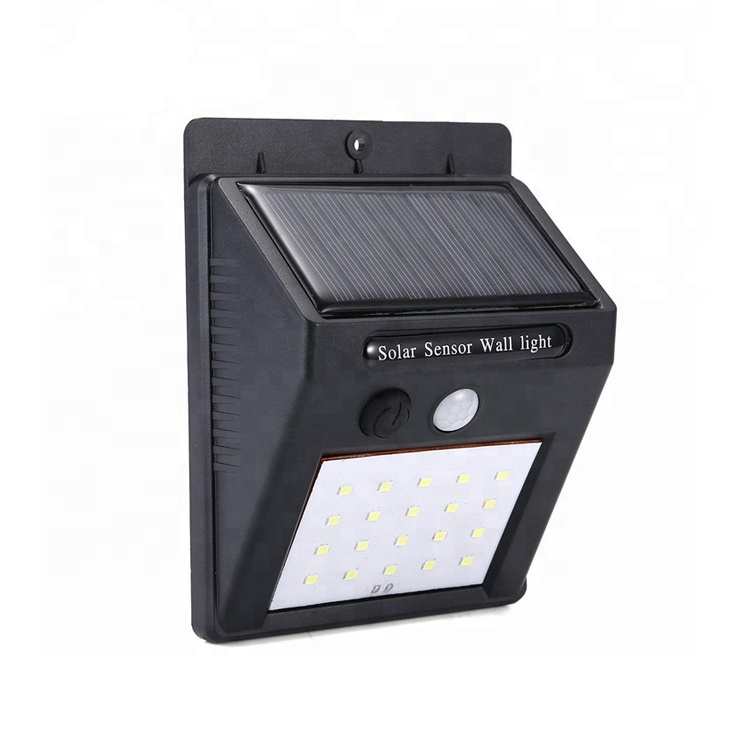 СВЕТОДИОДНЫЙ Уличный настенный светильник на солнечной батарее с датчиком движения
