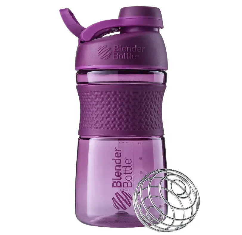 Liquidificador de plástico sem BPA 20 onças para academia e esporte, garrafa misturadora Tritan com logotipo personalizado, agitador de proteína com filtro