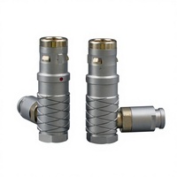 Connecteur Circulaire Série K FHG-1K, Diamètre 16mm, Prise à Angle Droit 90 Degrés, 2-16 Broches, Étanche, Push-Pull, Compatible Molex
