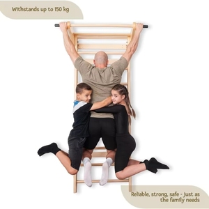 Escalera Sueca de Madera para Entrenamiento de Fuerza y Estiramiento, Barras de Pared Multifuncionales para <span class=keywords><strong>Gimnasio</strong></span> <span class=keywords><strong>en</strong></span> <span class=keywords><strong>Casa</strong></span> - Product Image 2