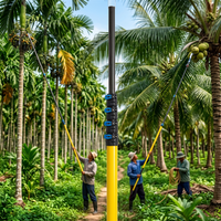Perche télescopique en fibre de carbone Made in China pour la cueillette des noix de coco – Outil de récolte