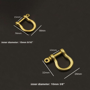 Đồng Thau Rắn Carabiner <span class=keywords><strong>D</strong></span> Bow Còng Fob Key Ring Keychain Móc Vít Nối Doanh Khóa 6 Kích Cỡ - Product Image 3