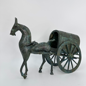 Carrosse Yao à un cheval en bronze de la dynastie <span class=keywords><strong>Qin</strong></span> Modèle en métal précis avec forme réaliste et statut symbolique de la technique sculptée - Product Image 1
