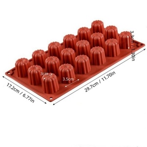 แม่พิมพ์ซิลิโคนลายดอกไม้ TangChu 8/18 หลุม สำหรับมูสและพุดดิ้ง - Product Image 6