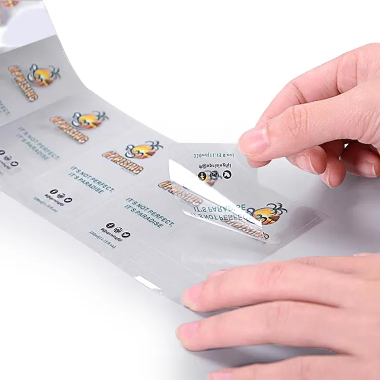 new design waterproof custom transparent pvc gold foil paper label stickers for jar candle