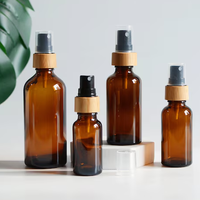 Flacon pulvérisateur à brume fine en verre ambré unique de luxe 100 ml 10 ml Parfum Bouchon à vis avec boîte