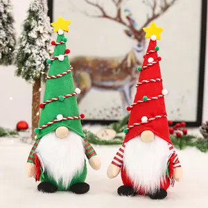 Nicro 2022 חג המולד בית חג קישוטי מתנה בפלאש Gnome חג המולד חסר פנים בובת שוודי בעבודת יד קטיפה אדום ירוק חג המולד Gnome