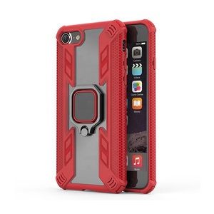 Armure Étui de Téléphone pour iPhone <span class=keywords><strong>SE</strong></span> <span class=keywords><strong>2020</strong></span> Antichoc magnétique Voiture Support De Bague TPU Couverture Arrière - Product Image 1