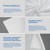 WIPESTAR Lingettes industrielles en tissu tricoté chaîne 150 pièces 9 pouces 100 % polyester pour salle blanche certifiées ISO, lingettes sèches sans poussière pour salle blanche
