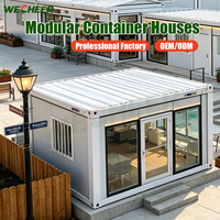 Maison préfabriquée Wecheer de 20 pieds, maison préfabriquée en panneaux sandwich imperméables, maison en kit pour abri temporaire