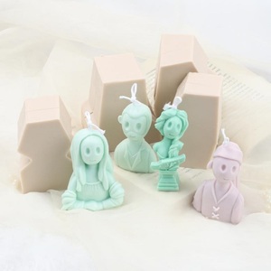 Nuove idee Cartoon Celebrity candela profumata stampo fai da te arte celebrità candela fatta a mano stampo in Silicone decorazione gesso ornamento può - Product Image 6