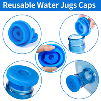 Bouchon de cruche d'eau en silicone réutilisable de 5 gallons couvercles de bouteille anti-déversement de 55mm bouchon de remplacement anti-éclaboussures pour visite en plein air logo personnalisé