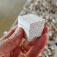 Blocs de construction en bois de paulownia massif, naturels, en forme de cube, plusieurs spécifications disponibles
