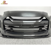 Pare-chocs avant en Fiber de carbone demi Style Top Secret pour Nissan GTR R35 2008-2019 Kits de corps de lèvre de diffuseur avant en carbone pièces de voiture