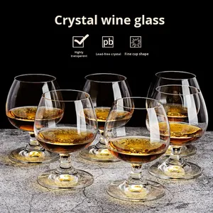 Creatieve Europese Stijl Korte Stam Crystal Brandewijn Snuiven Transparant Rode Wijn Glas Voor Thuisgebruik En Feest Elegant Wijnglas - Product Image 2